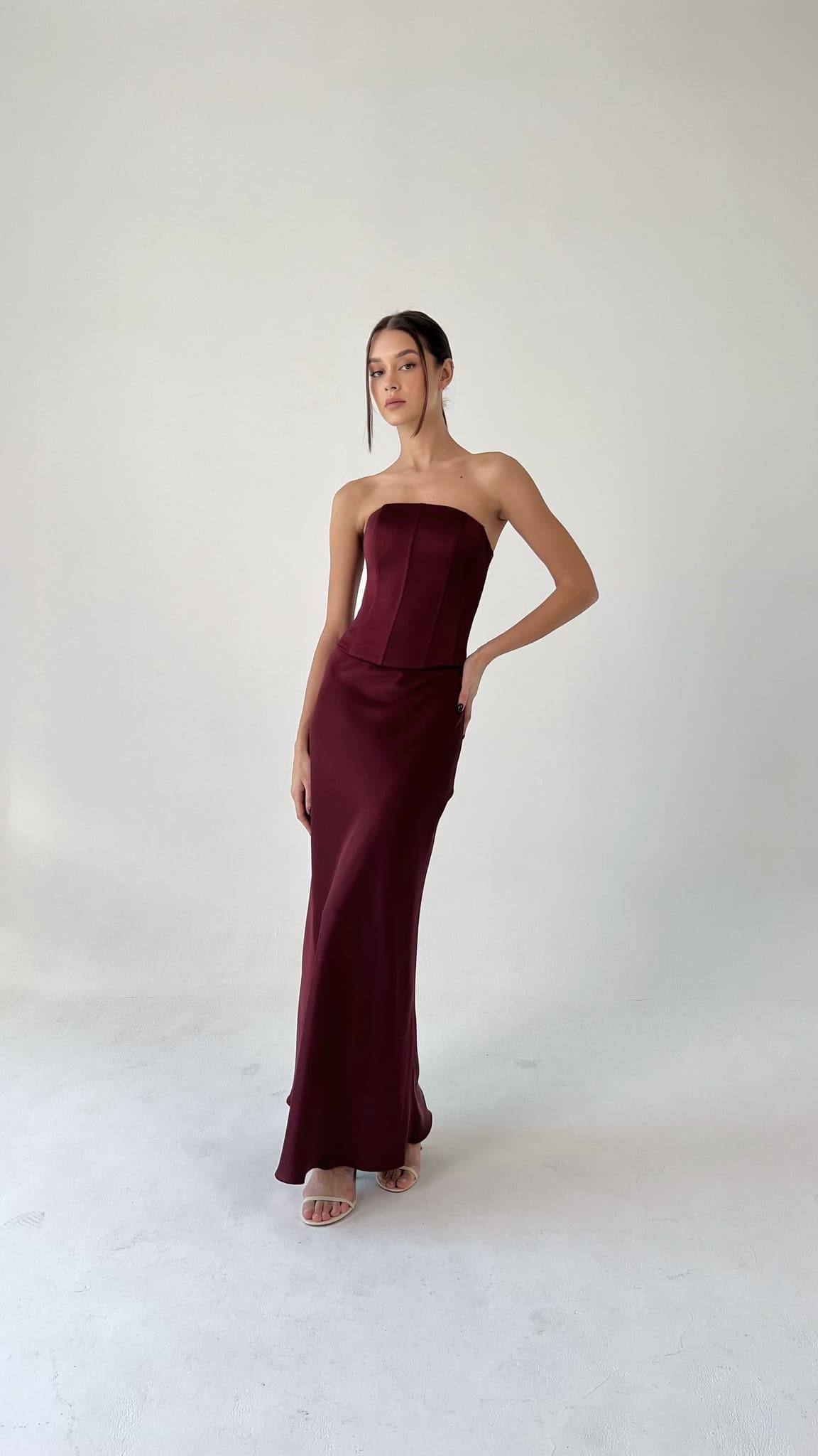 Silky maxi skirt